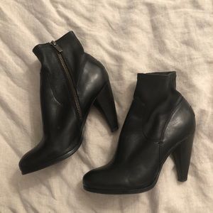Frye black leather booties size 7